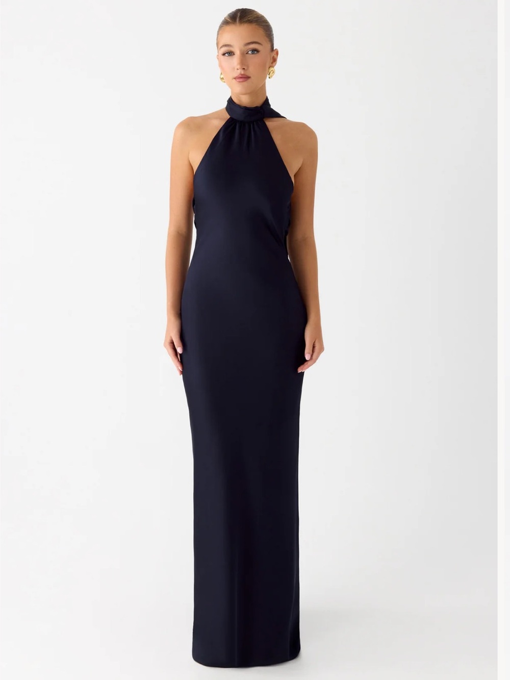 Peppermayo Keena Scarf Maxi Dress - Navy - Picture 2 of 7